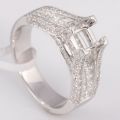 1 1/2 Ct Diamond Engagement Semi Mount Setting Gold Ring